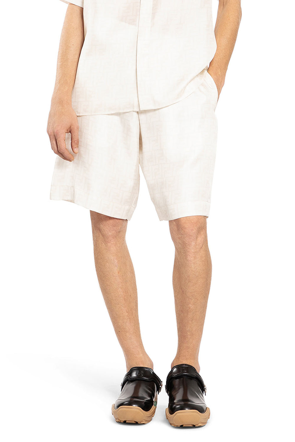 FENDI MAN WHITE SHORTS & SKIRTS