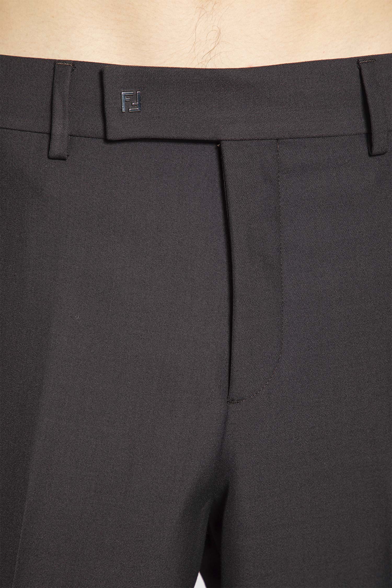 FENDI MAN BLACK TROUSERS
