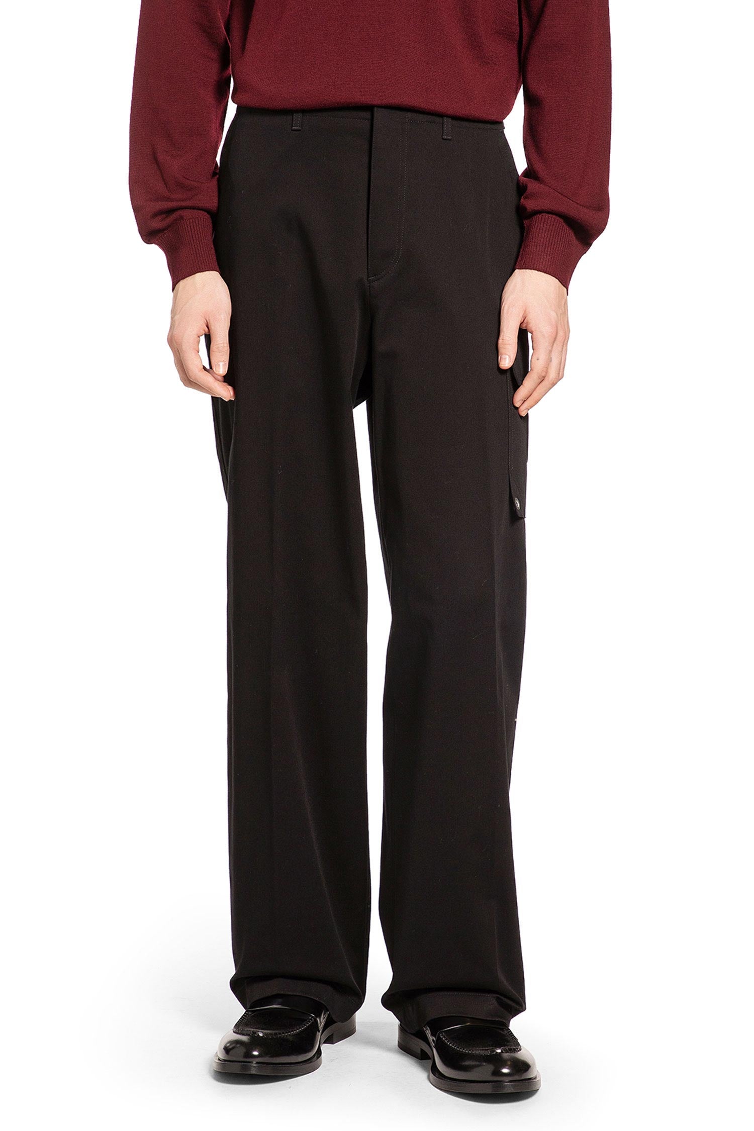 Cotton Gabardine Cargo Trousers