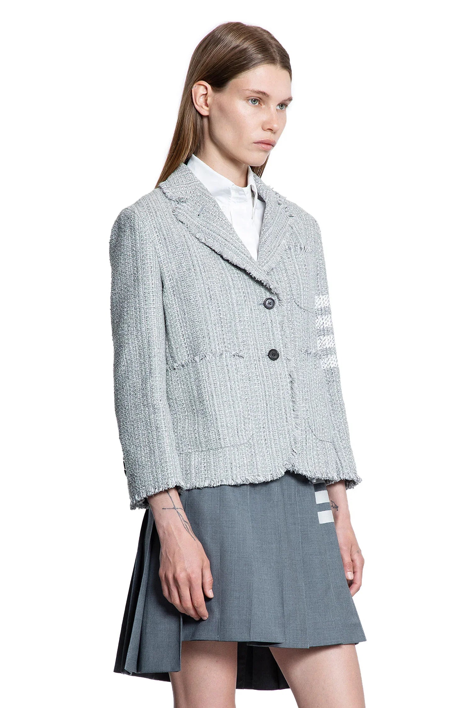 THOM BROWNE WOMAN GREY BLAZERS - Antonioli.eu