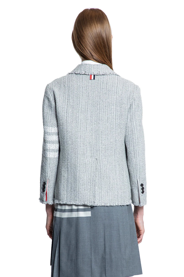 Tweed Fray 4-Bar Cropped Sportcoat - Antonioli.eu