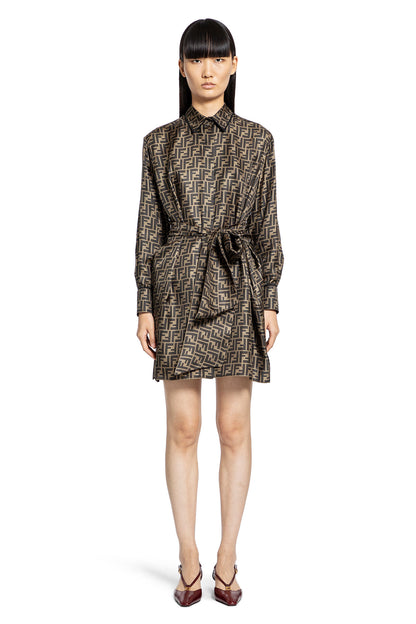 Antonioli FENDI WOMAN BROWN DRESSES