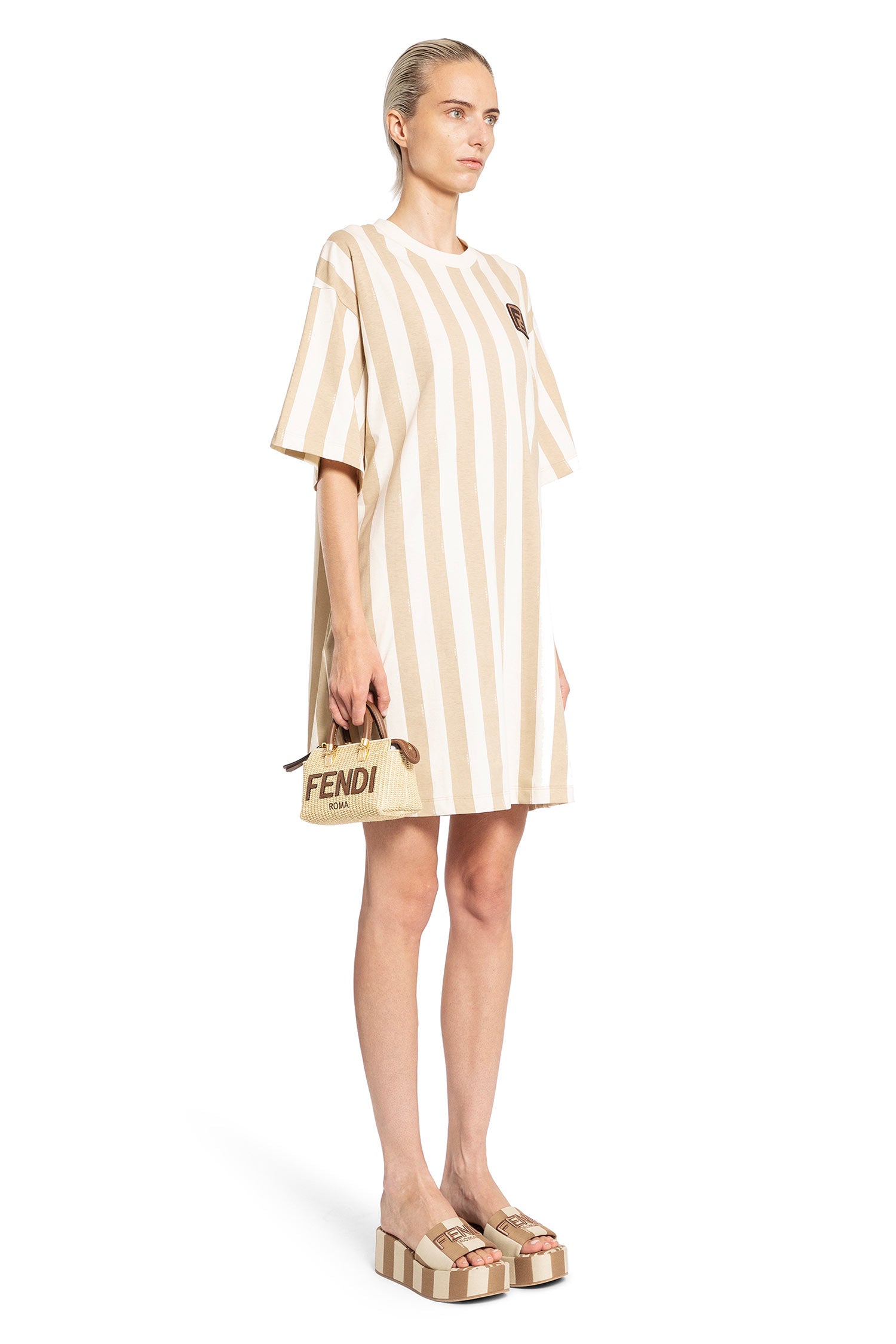 FENDI WOMAN BEIGE DRESSES