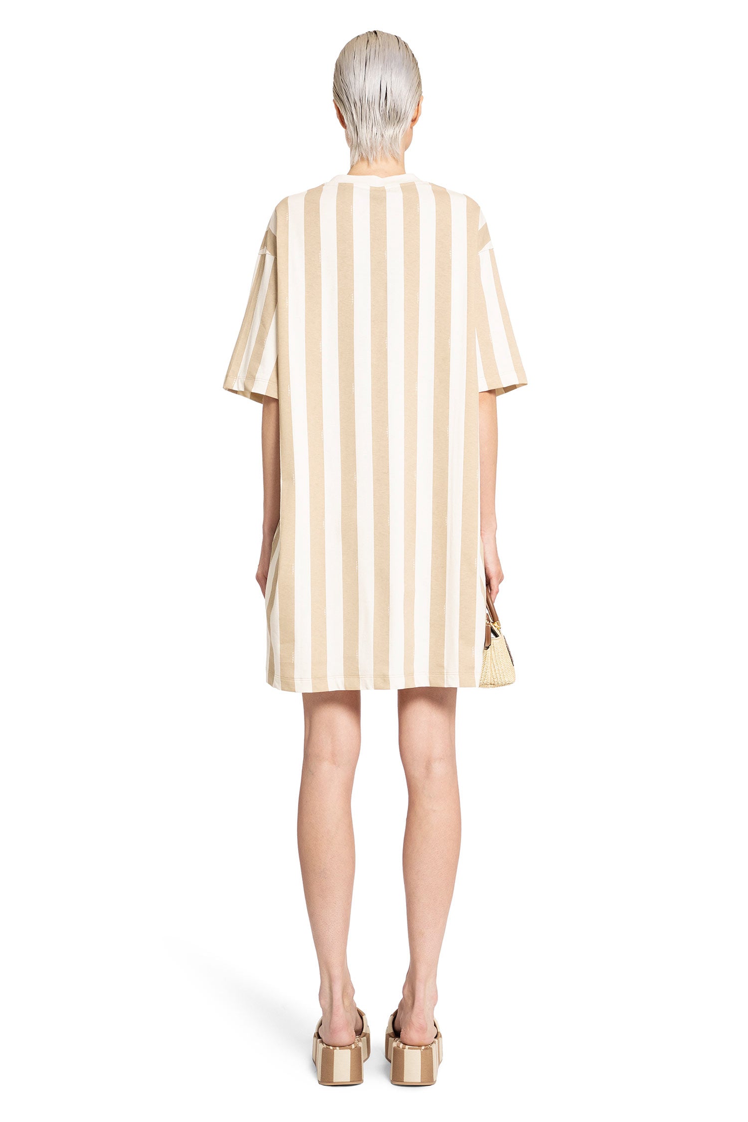 FENDI WOMAN BEIGE DRESSES