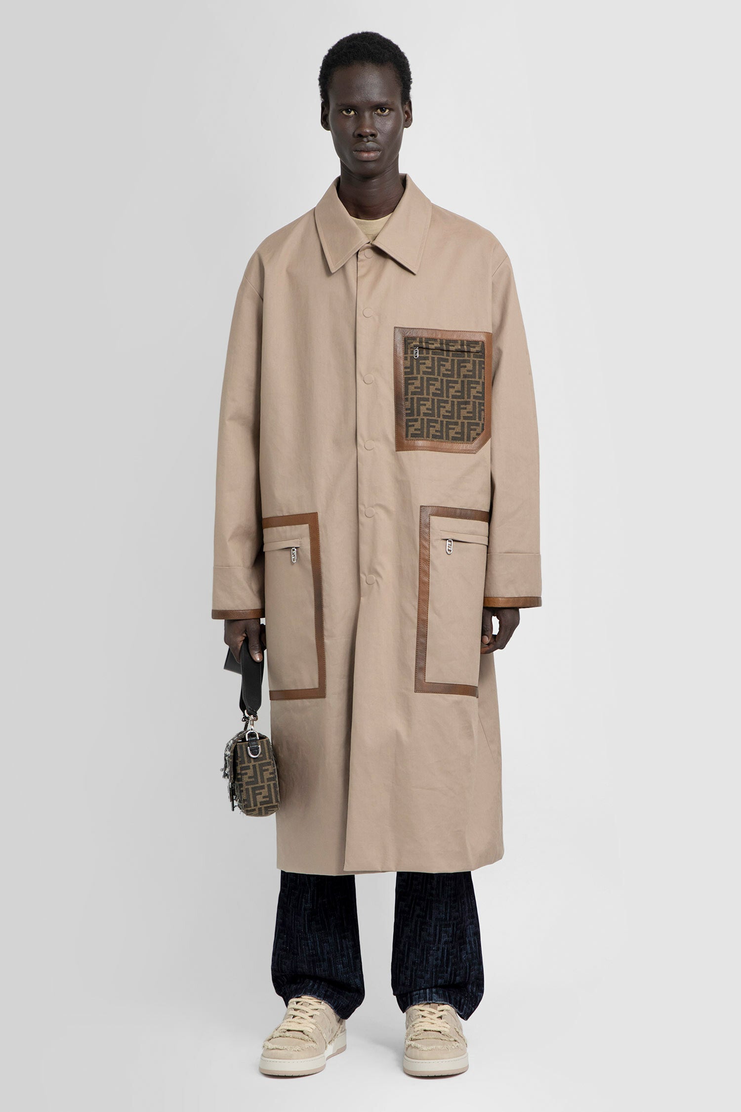 FENDI MAN BEIGE COATS