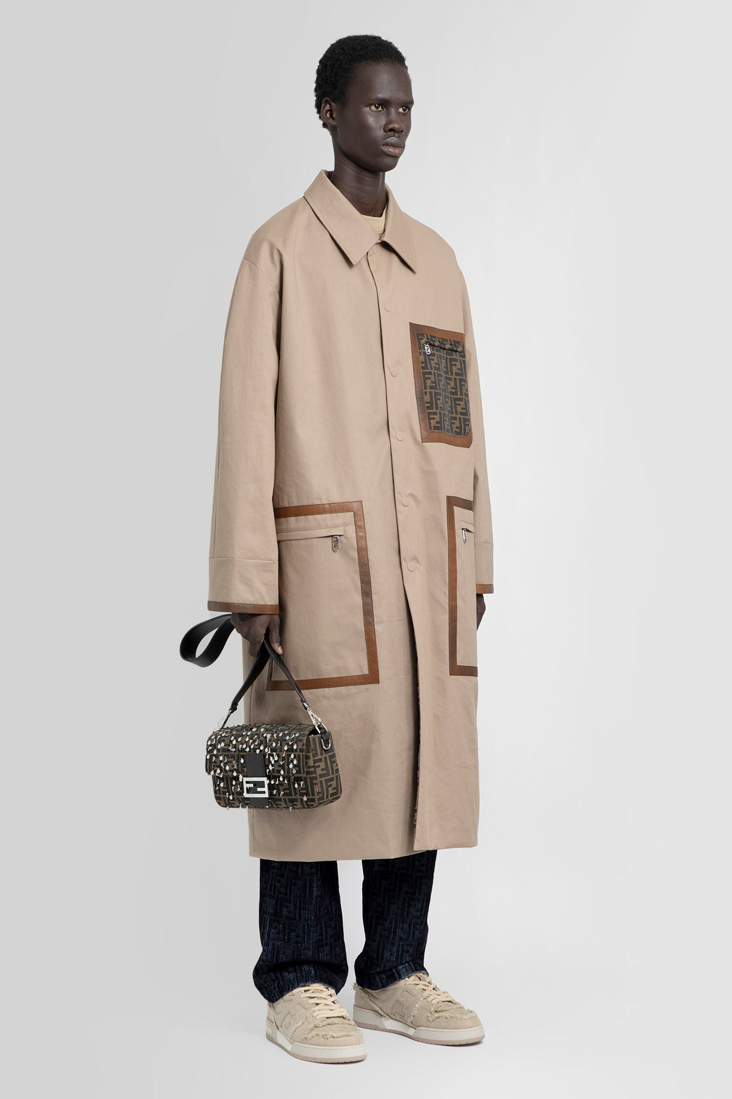 FENDI MAN BEIGE COATS