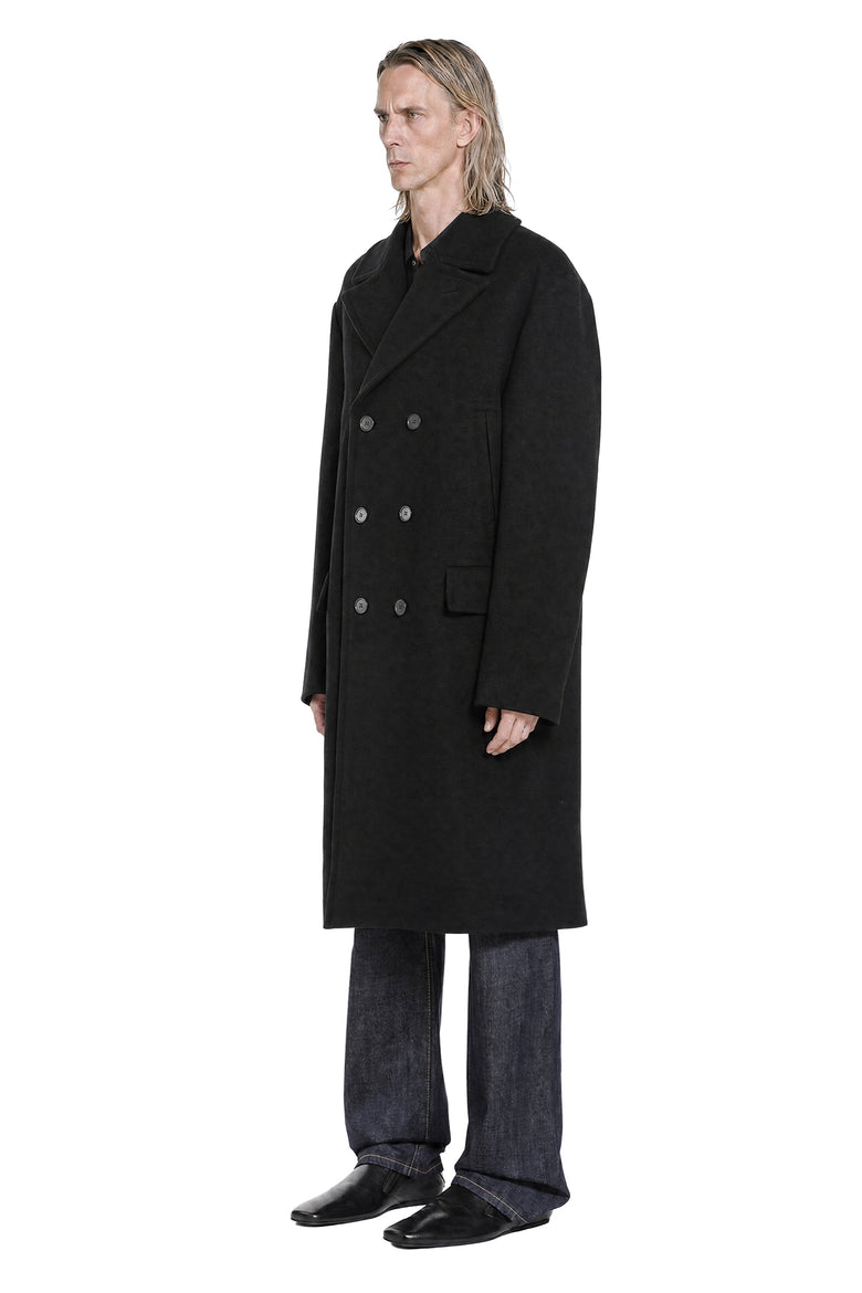 FENDI Wool Angora Double-Breasted Coat man