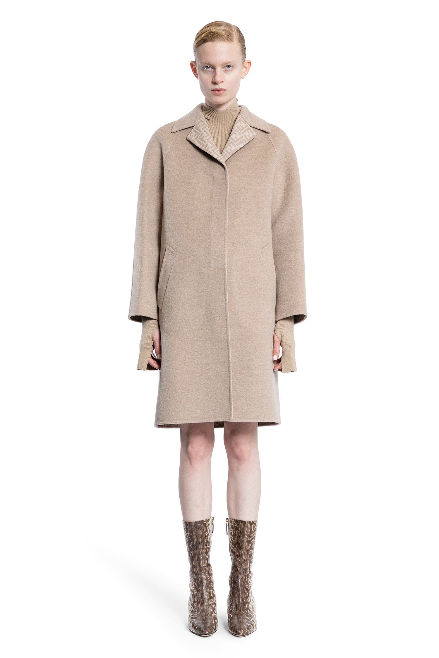 FENDI WOMAN BEIGE COATS