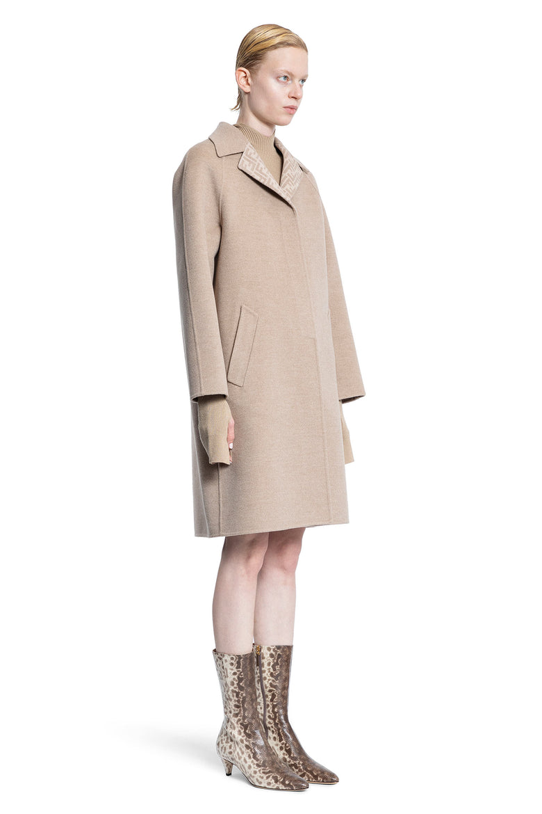 FENDI WOMAN BEIGE COATS