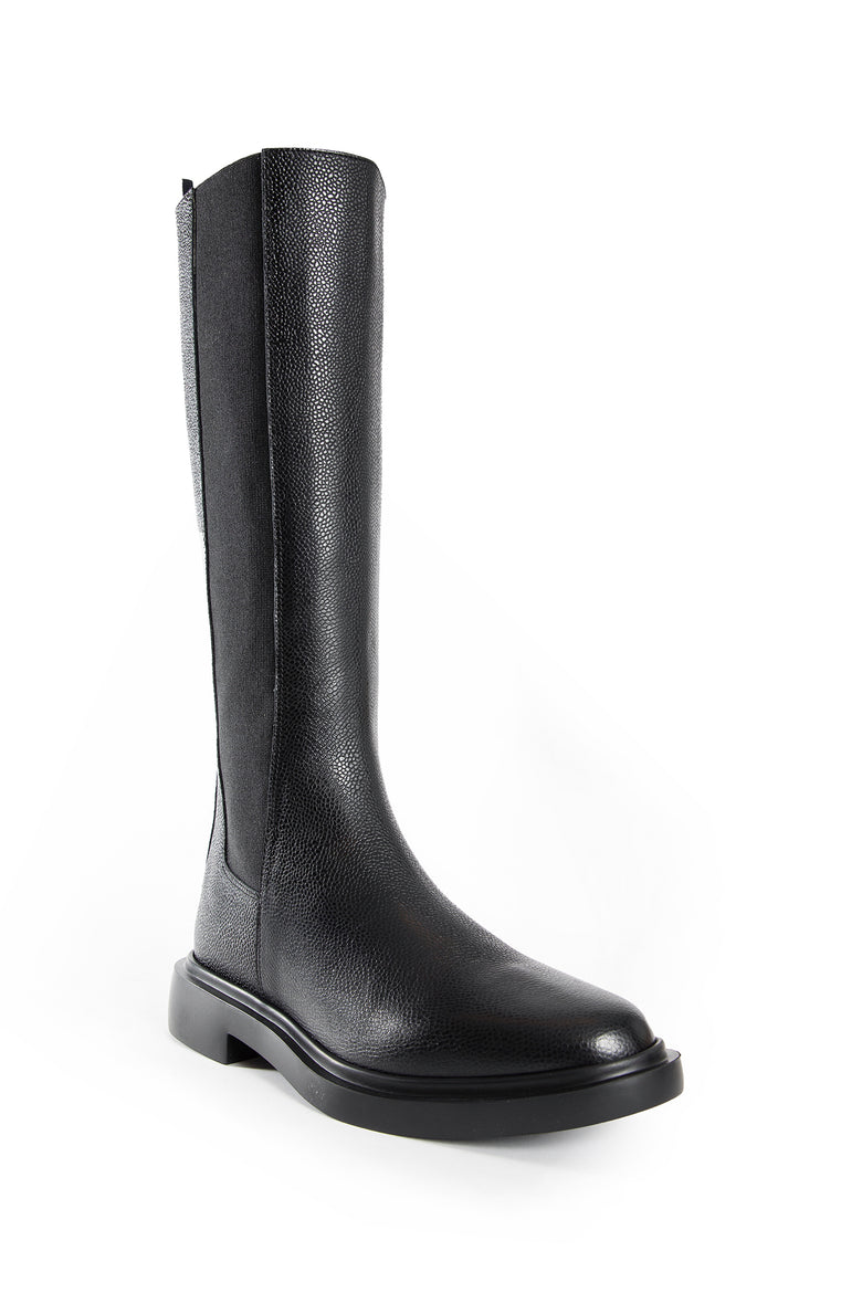 Pebble Grain 4-Bar Knee High Chelsea Boots