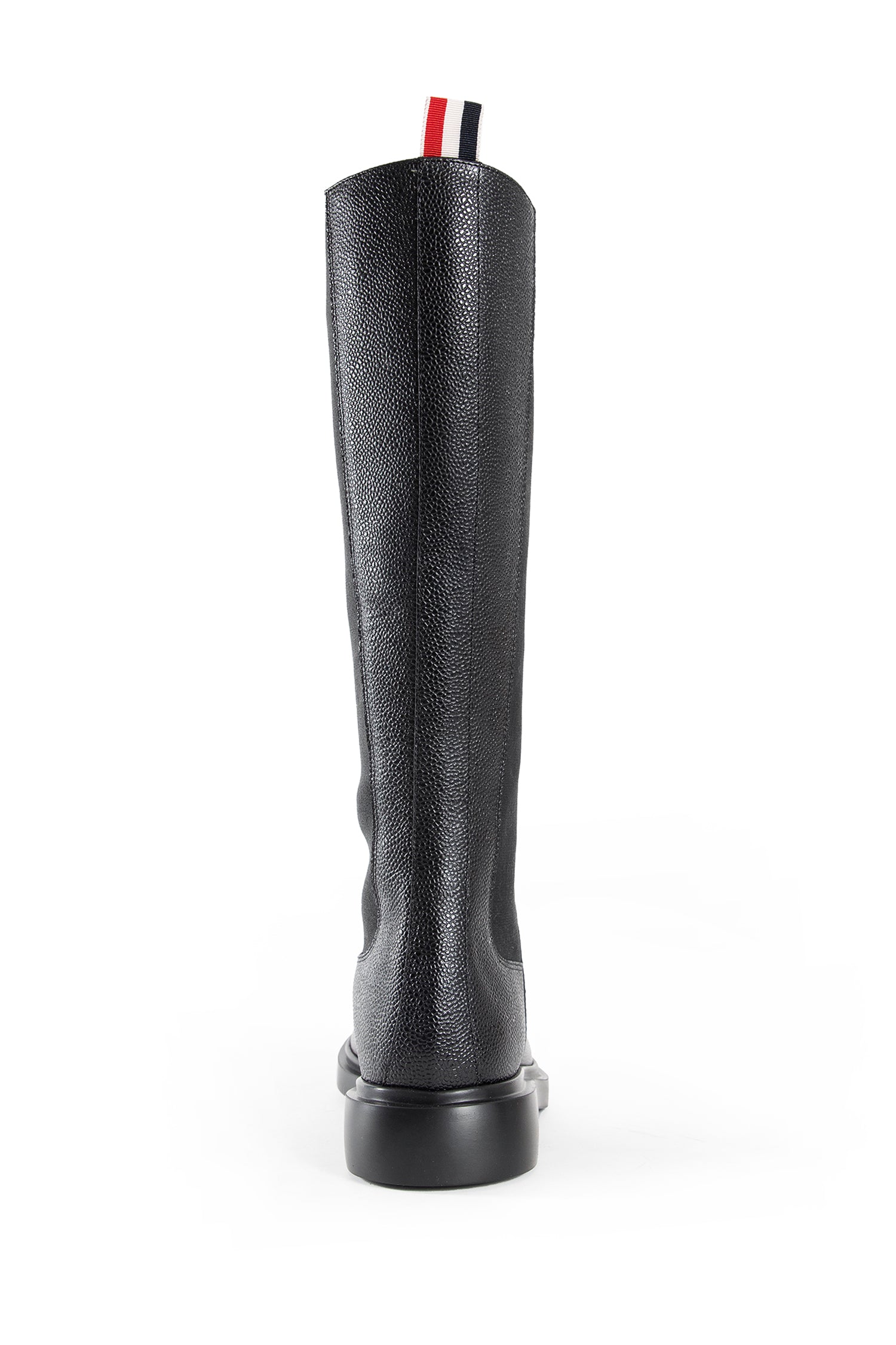 Pebble Grain 4-Bar Knee High Chelsea Boots