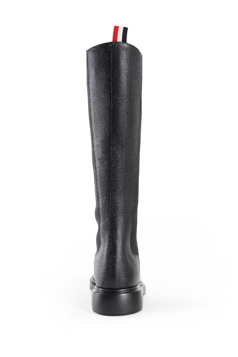 Pebble Grain 4-Bar Knee High Chelsea Boots