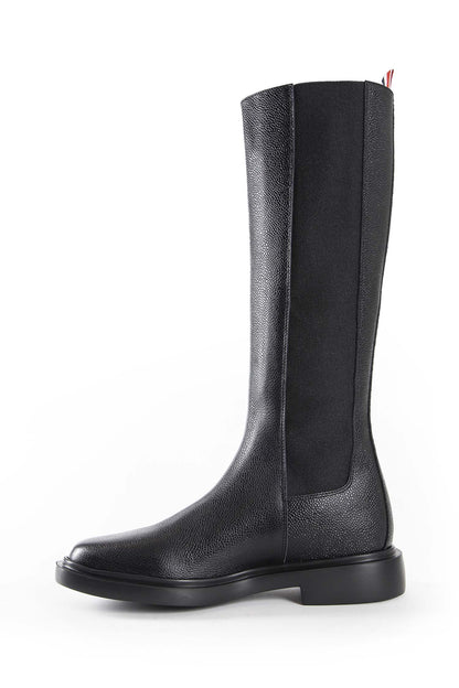 Pebble Grain 4-Bar Knee High Chelsea Boots