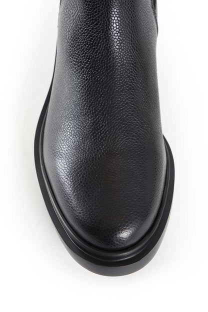 Pebble Grain 4-Bar Knee High Chelsea Boots