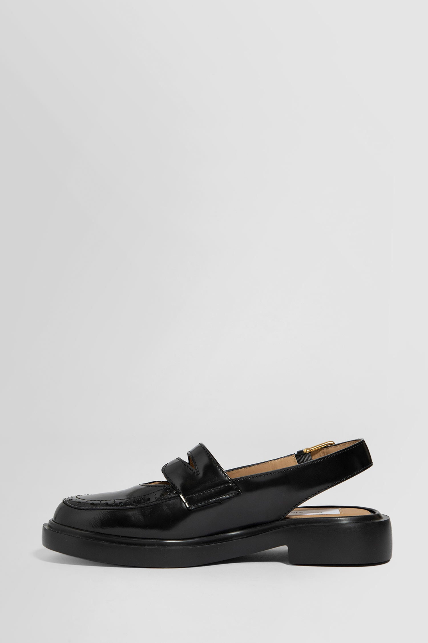 THOM BROWNE WOMAN BLACK LOAFERS & FLATS