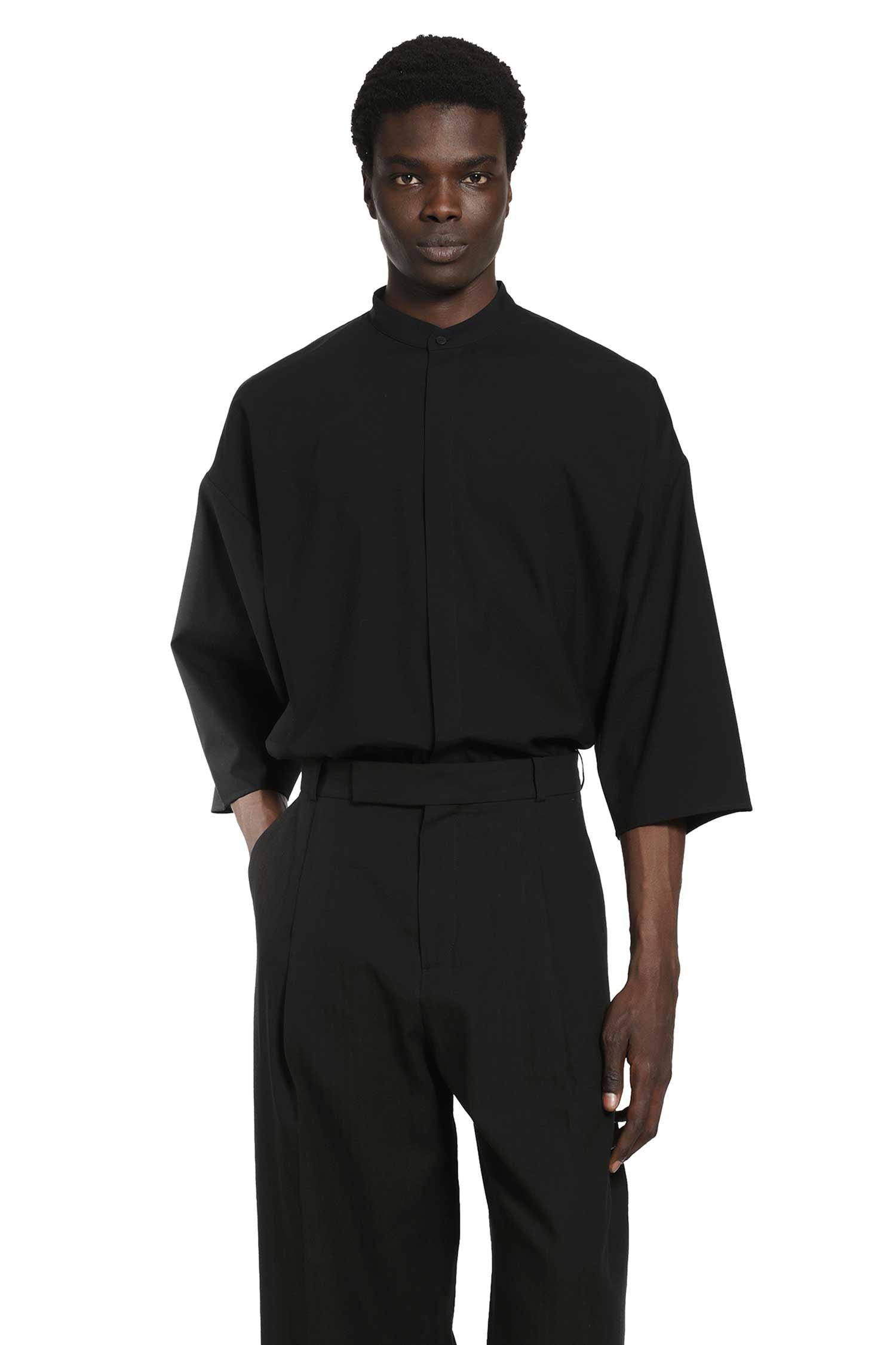 Mandarin Relaxed Short Sleeve Shirt