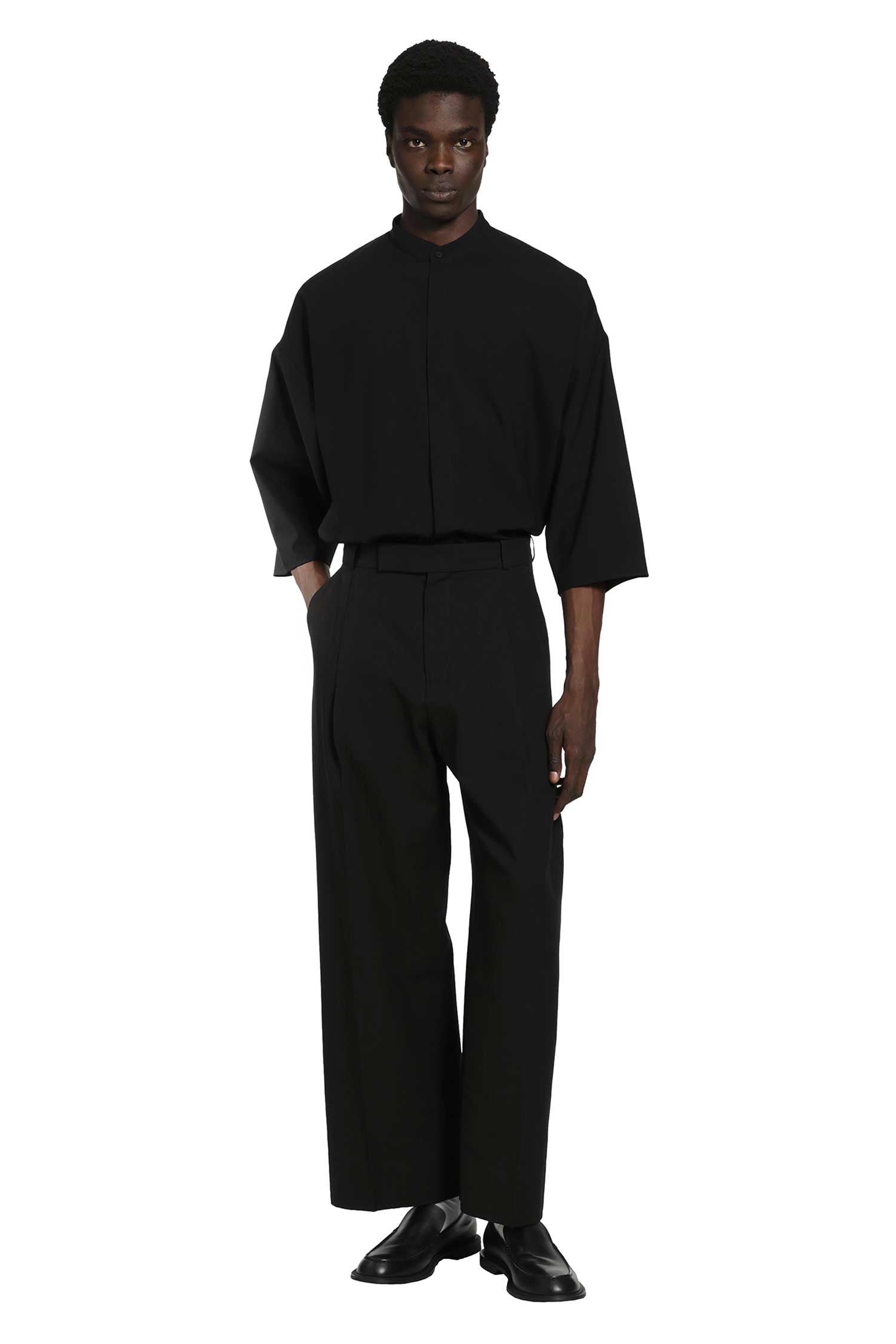 Mandarin Relaxed Short Sleeve Shirt