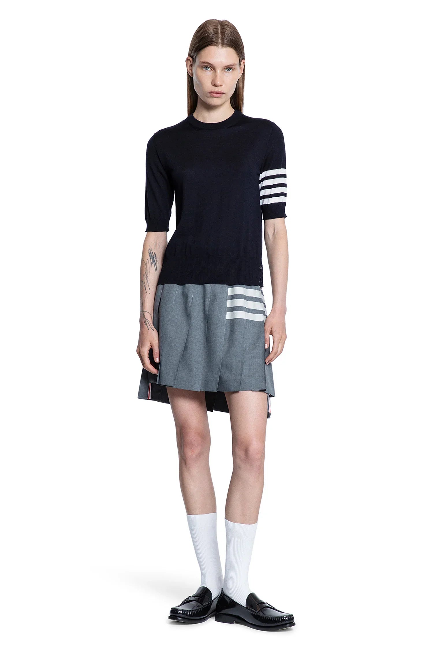 THOM BROWNE WOMAN GREY SKIRTS - Antonioli.eu