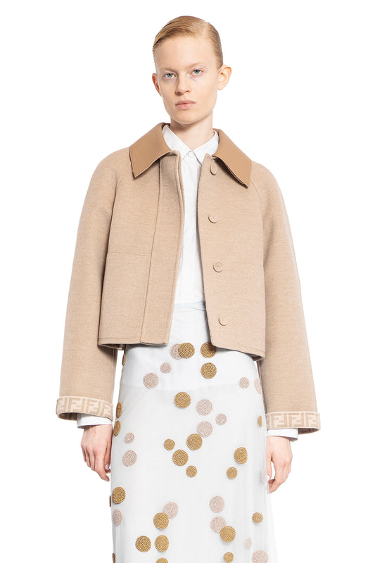 FENDI WOMAN BEIGE JACKETS