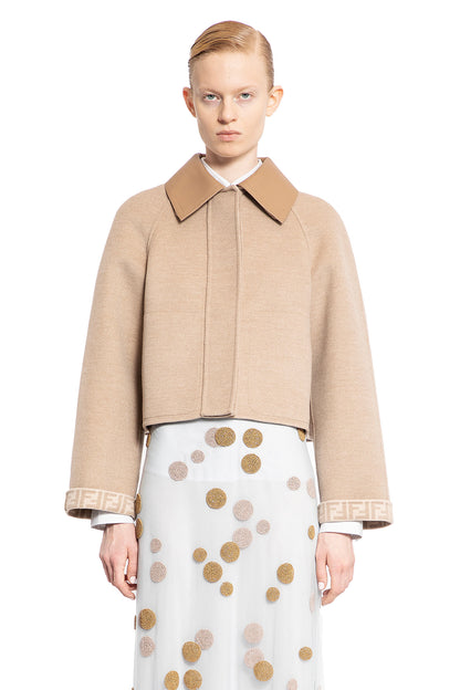 FENDI WOMAN BEIGE JACKETS