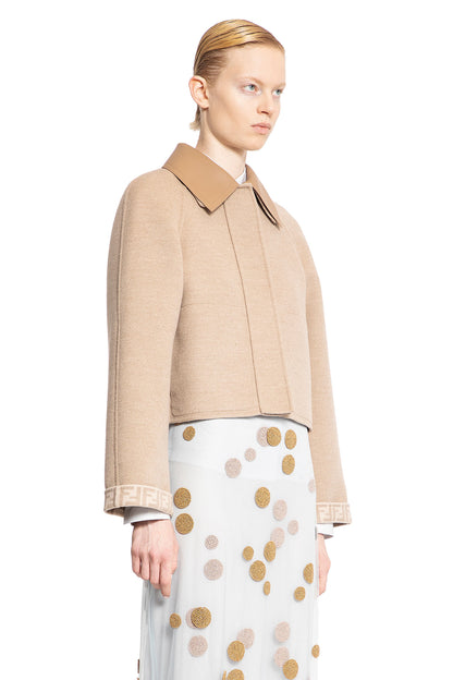 FENDI WOMAN BEIGE JACKETS