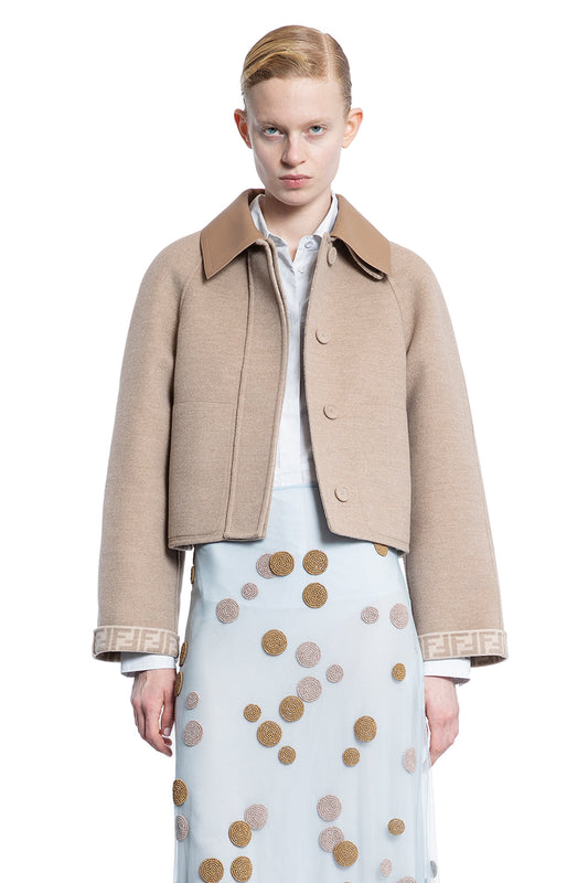 FENDI WOMAN BEIGE JACKETS