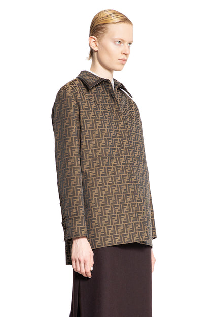 FENDI WOMAN BROWN JACKETS