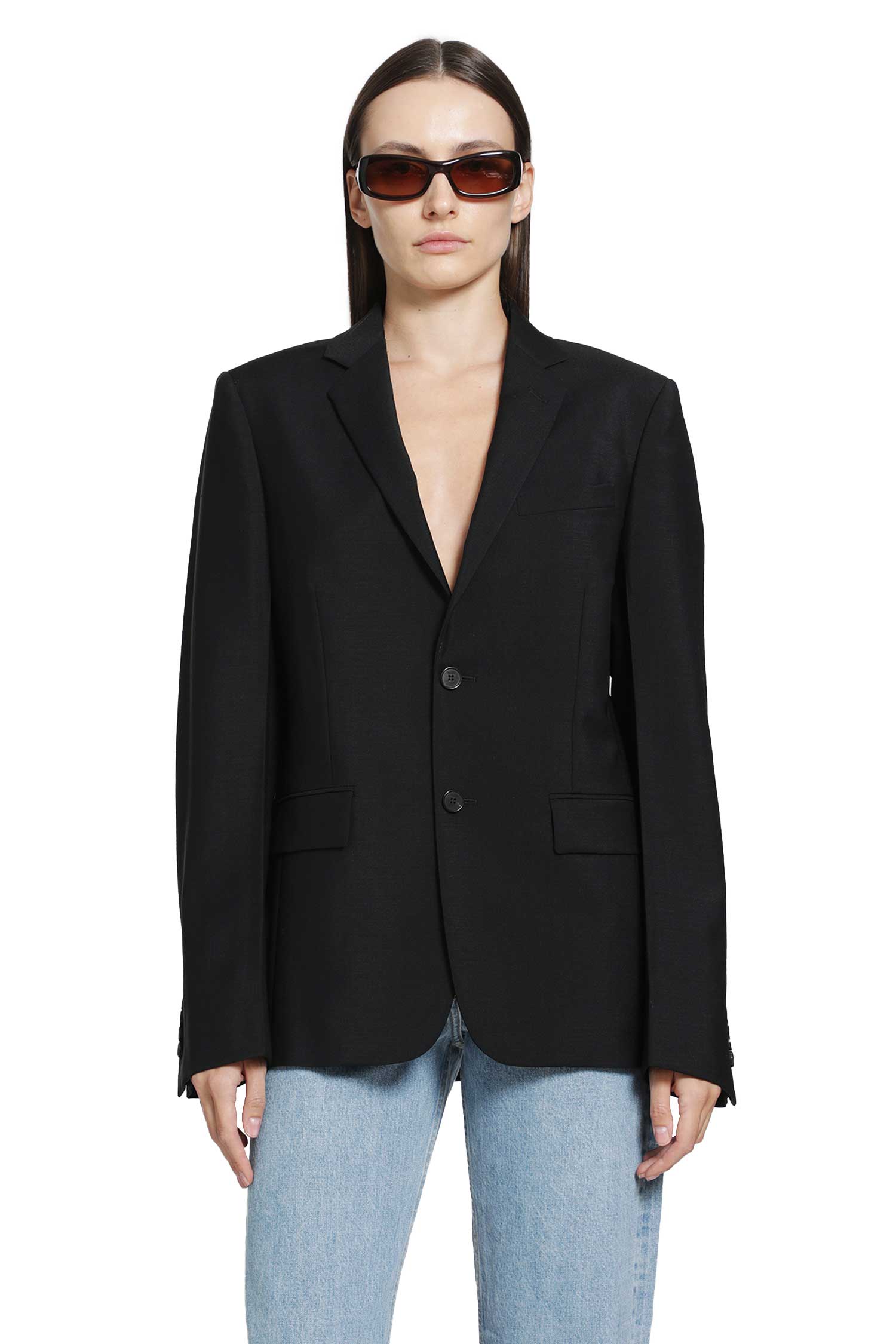 Black Kid Mohair Blazer