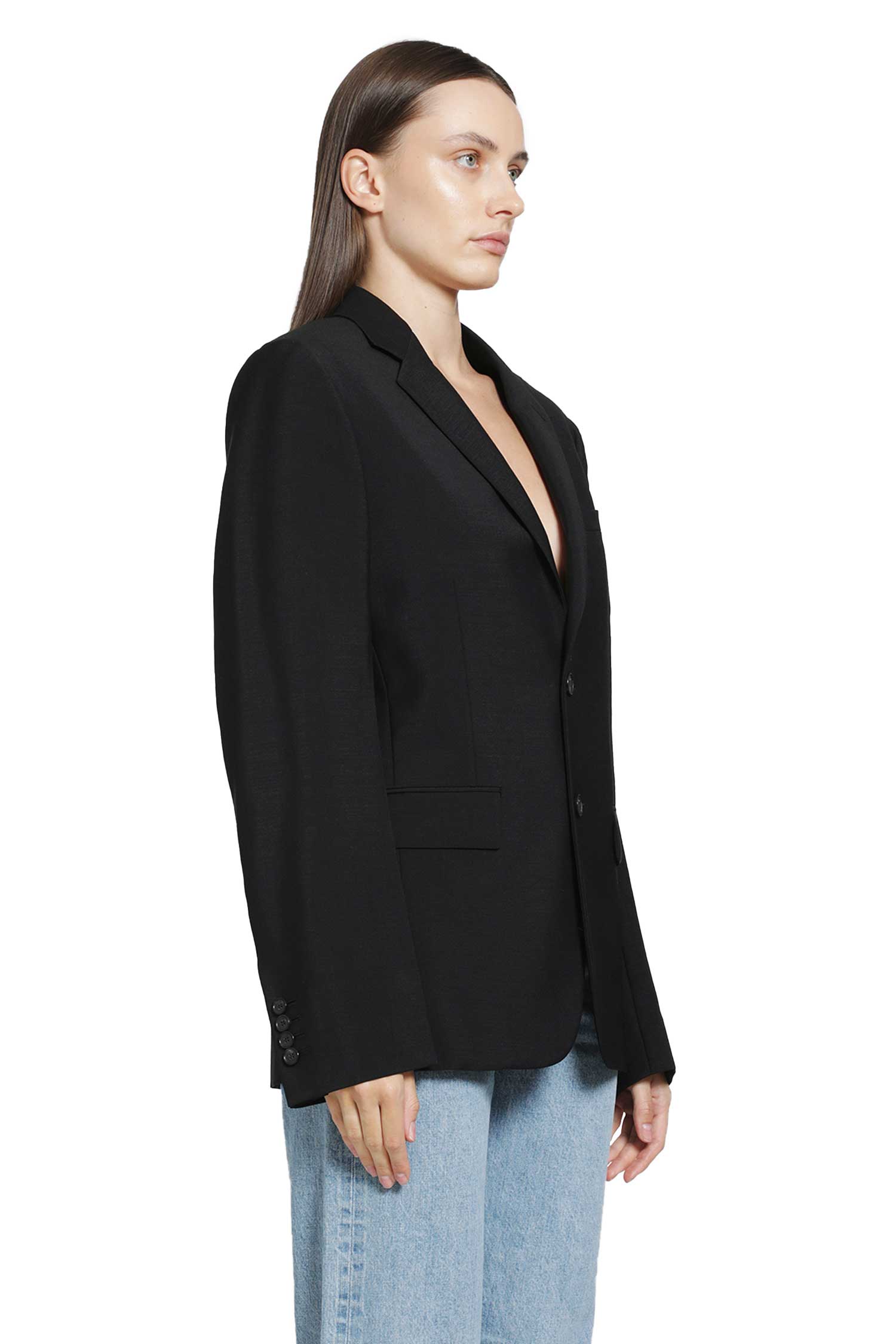 FENDI Black Kid Mohair Blazer woman