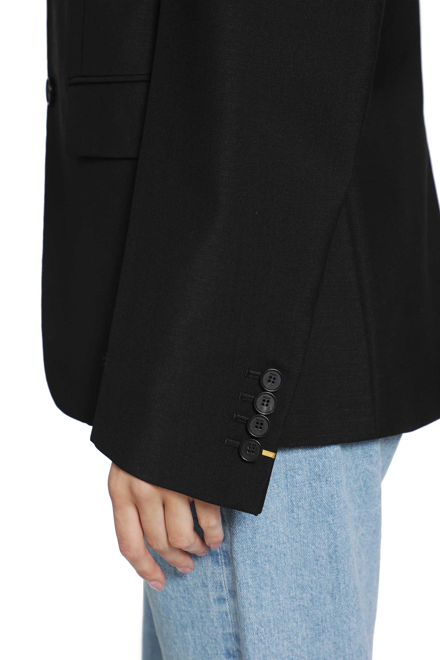 Black Kid Mohair Blazer