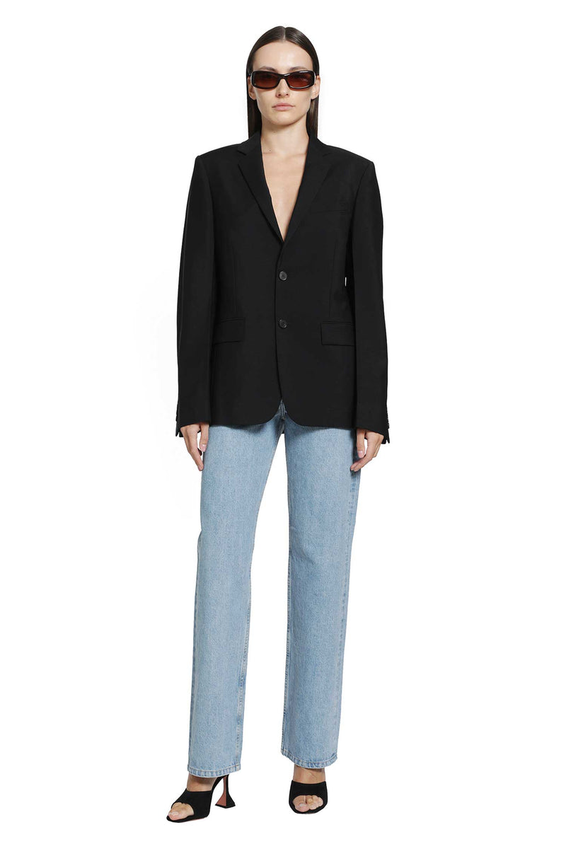FENDI Black Kid Mohair Blazer woman