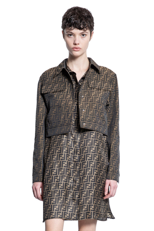 FENDI WOMAN BROWN JACKETS