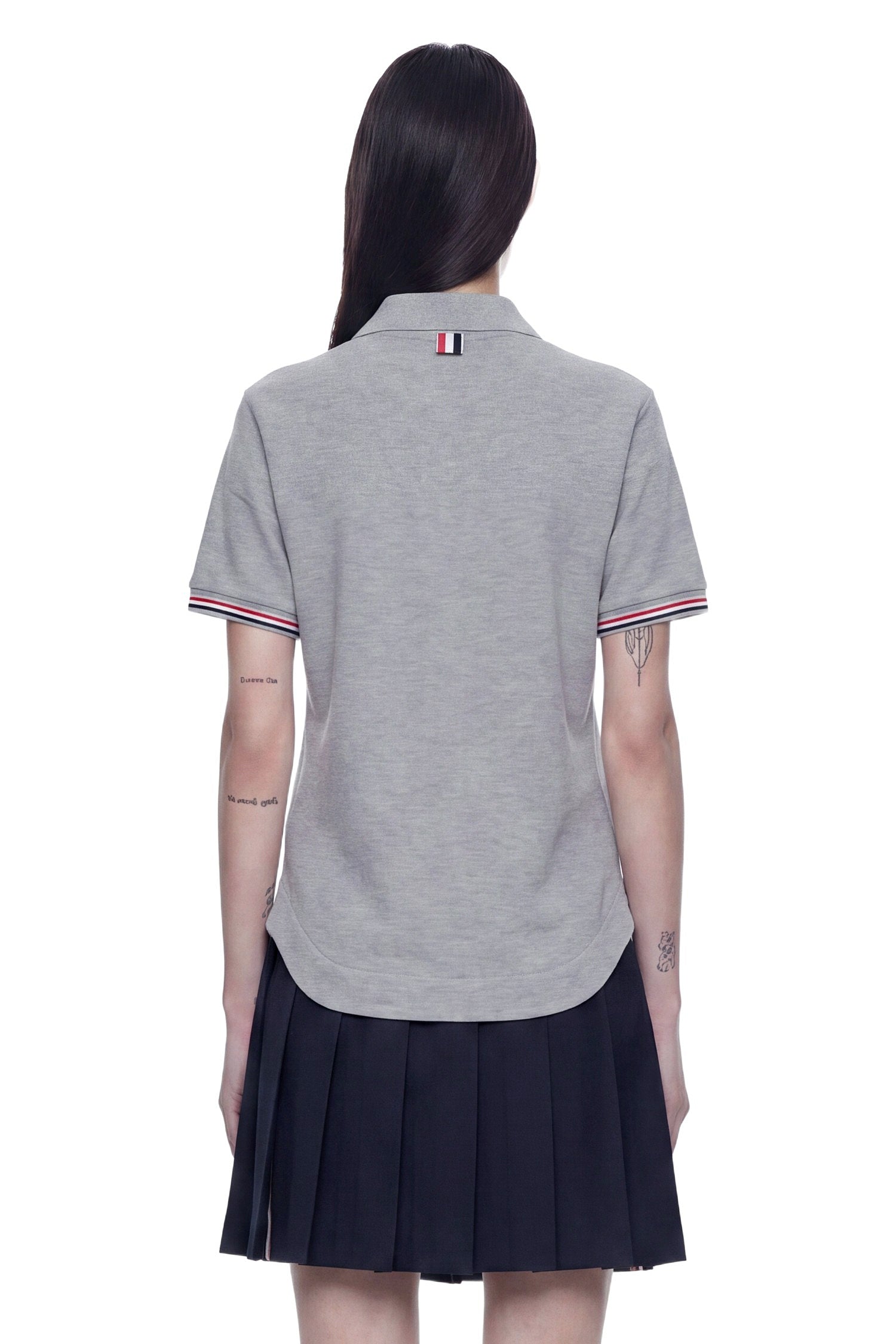 THOM BROWNE Keyhole Polo Shirt woman