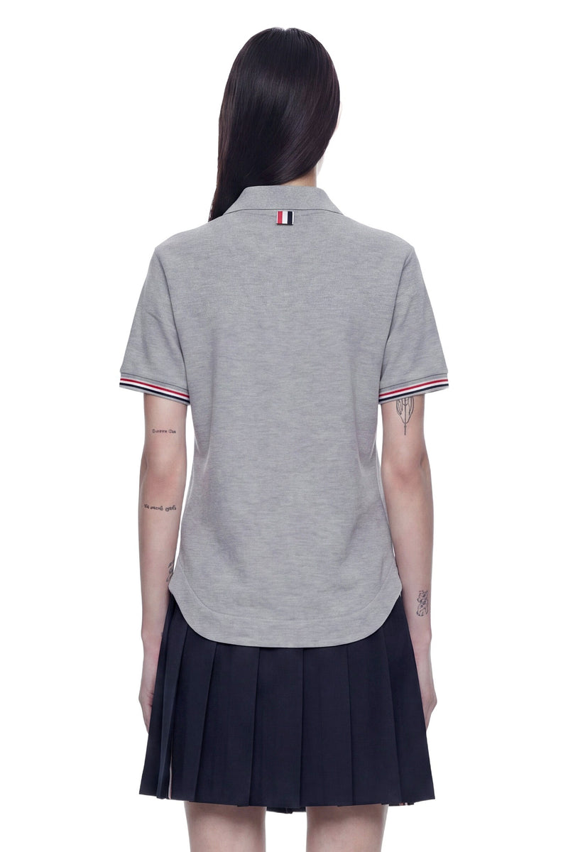 THOM BROWNE Keyhole Polo Shirt woman
