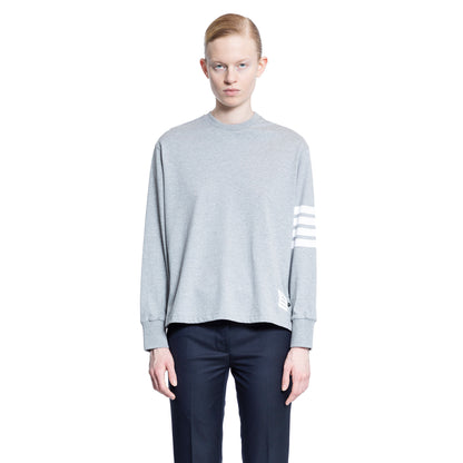 THOM BROWNE WOMAN GREY T-SHIRTS & TANK TOPS