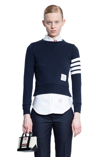 THOM BROWNE WOMAN BLUE SWEATSHIRTS