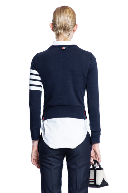 THOM BROWNE WOMAN BLUE SWEATSHIRTS