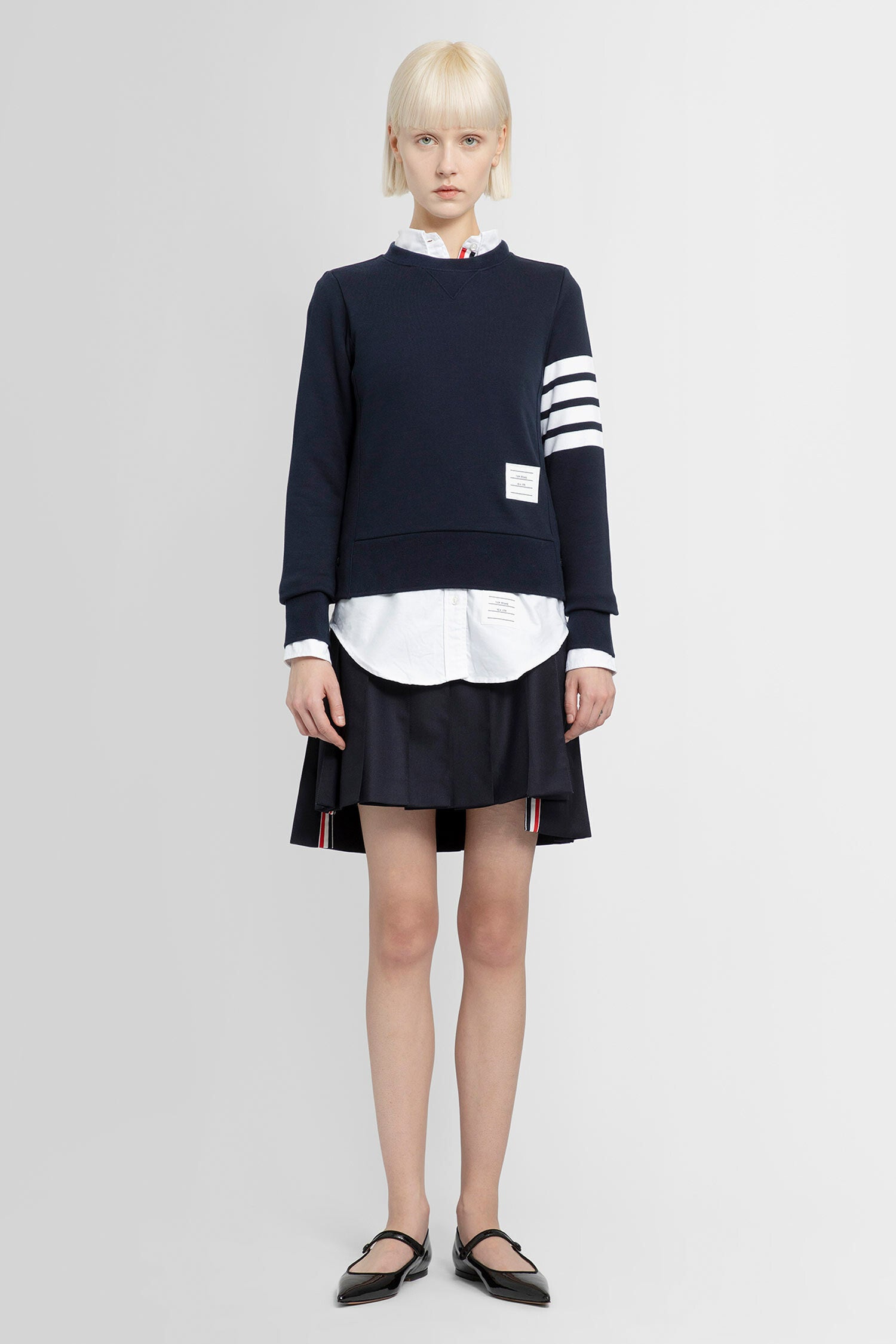 THOM BROWNE WOMAN BLUE SWEATSHIRTS