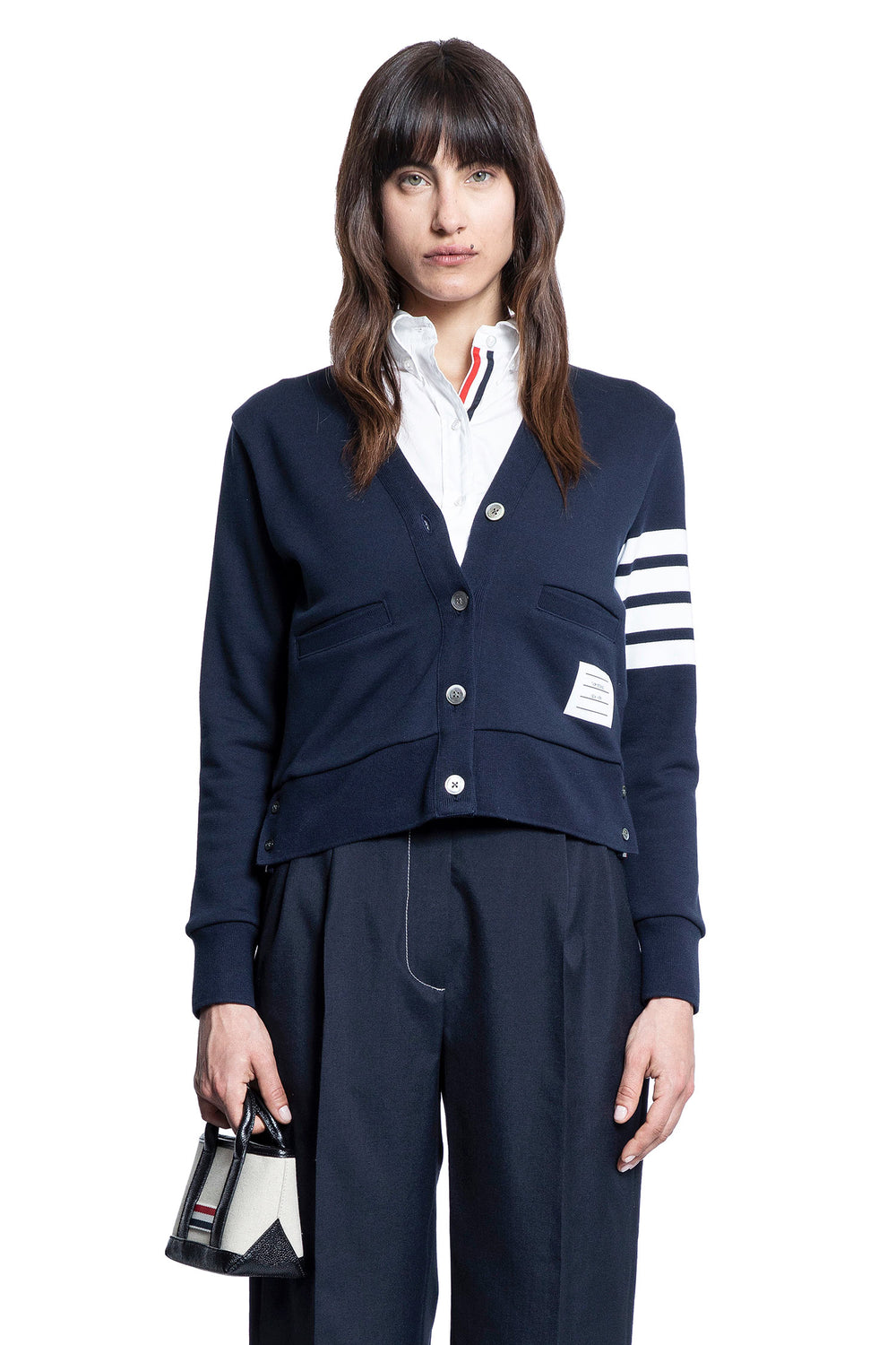 THOM BROWNE WOMAN BLUE KNITWEAR