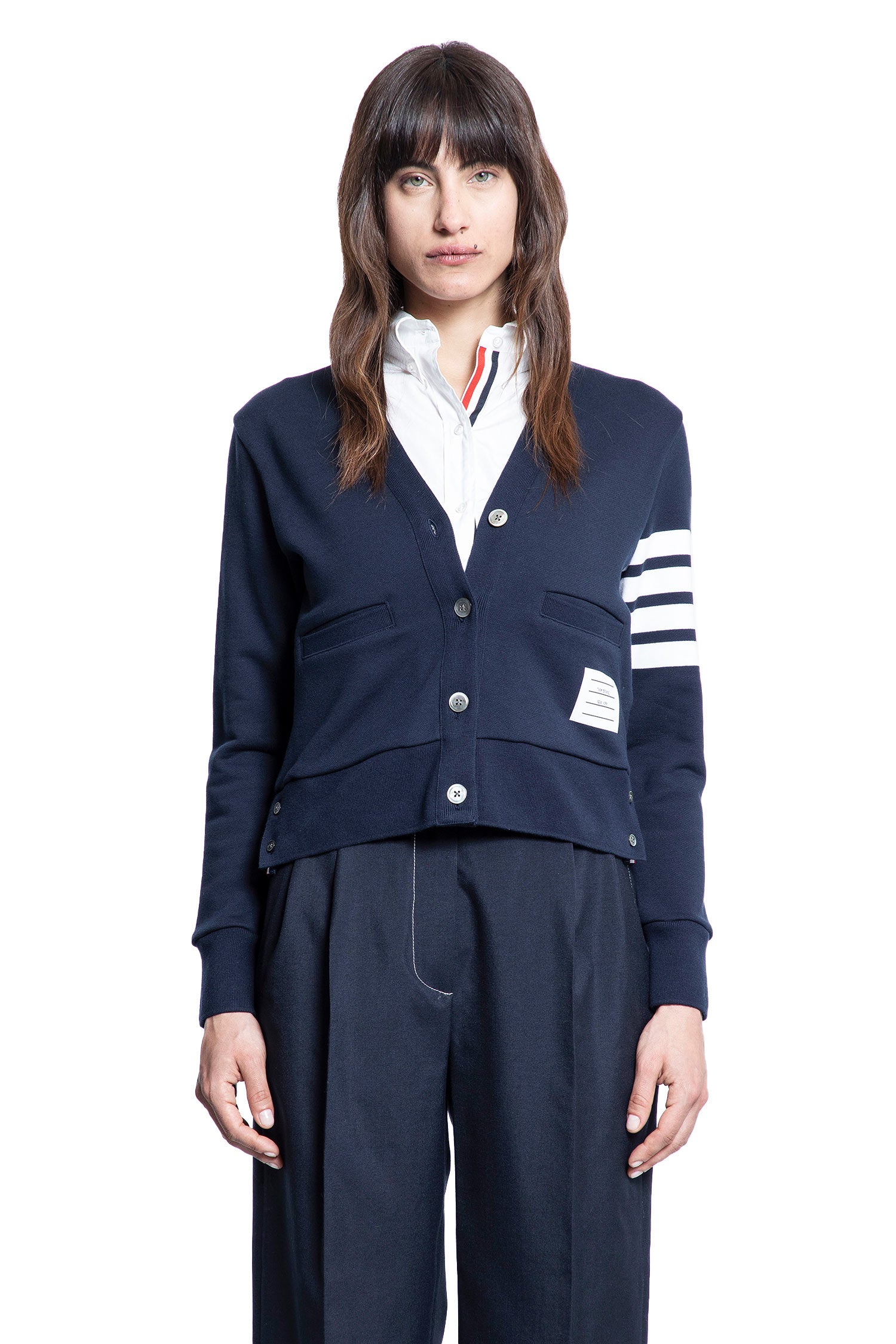 THOM BROWNE WOMAN BLUE KNITWEAR