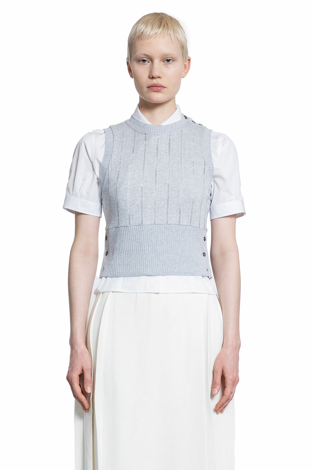 THOM BROWNE WOMAN GREY TOPS