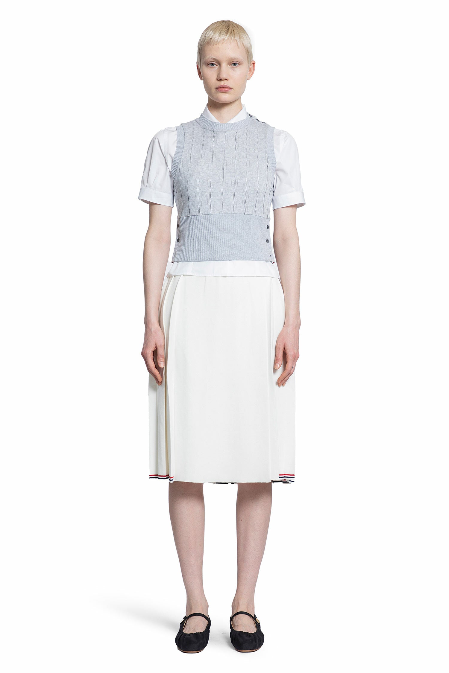 THOM BROWNE WOMAN GREY TOPS