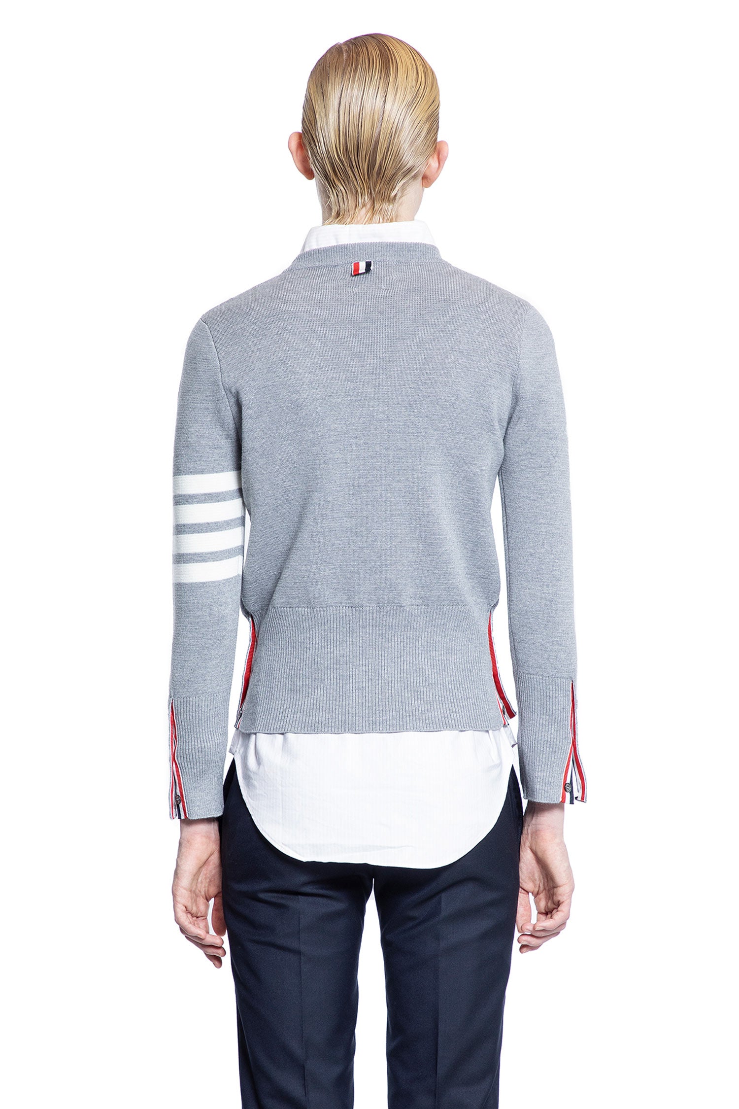 THOM BROWNE WOMAN GREY KNITWEAR