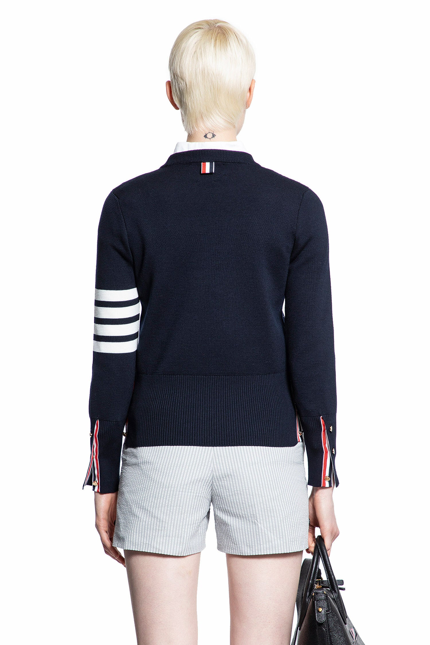 THOM BROWNE WOMAN BLUE KNITWEAR