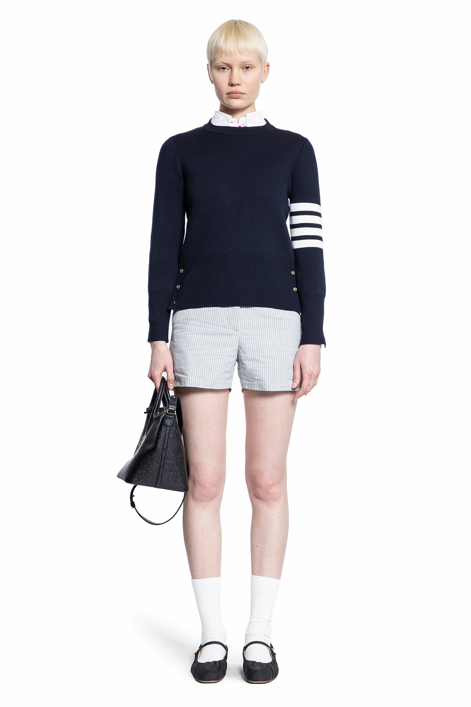 THOM BROWNE WOMAN BLUE KNITWEAR