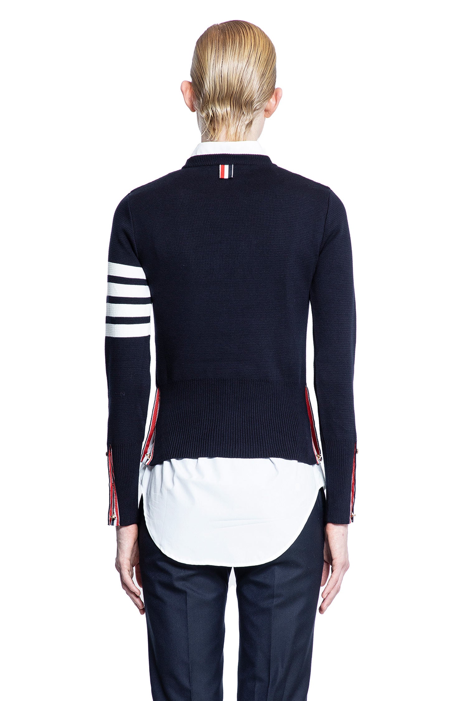 THOM BROWNE WOMAN BLUE KNITWEAR