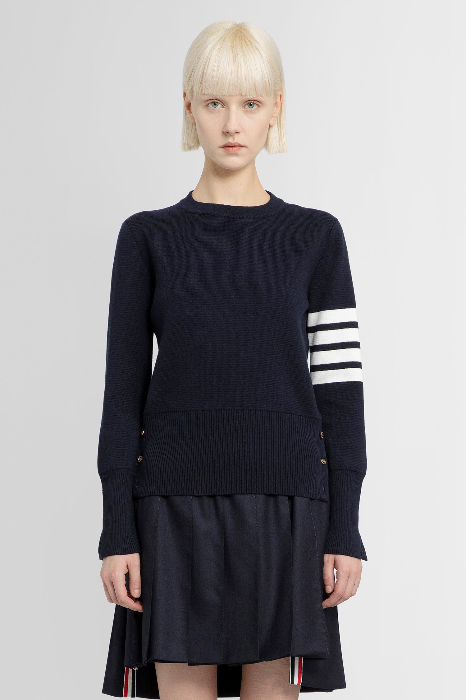 THOM BROWNE WOMAN BLUE KNITWEAR