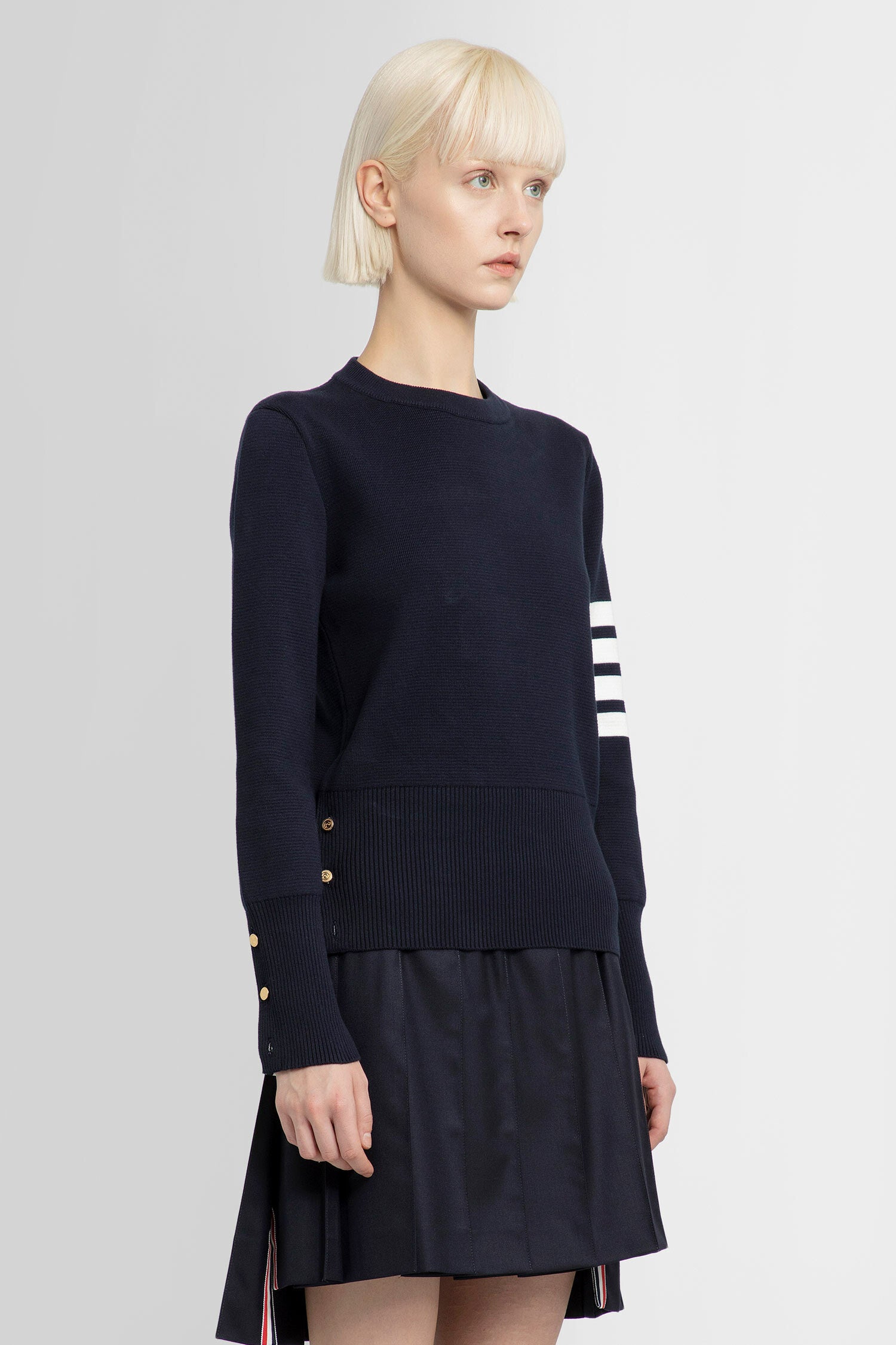 THOM BROWNE WOMAN BLUE KNITWEAR