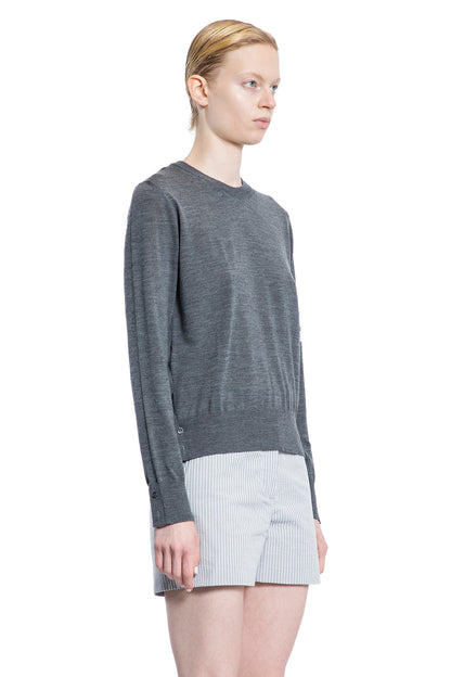 THOM BROWNE WOMAN GREY KNITWEAR