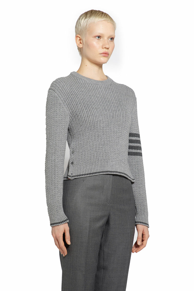 THOM BROWNE WOMAN GREY KNITWEAR